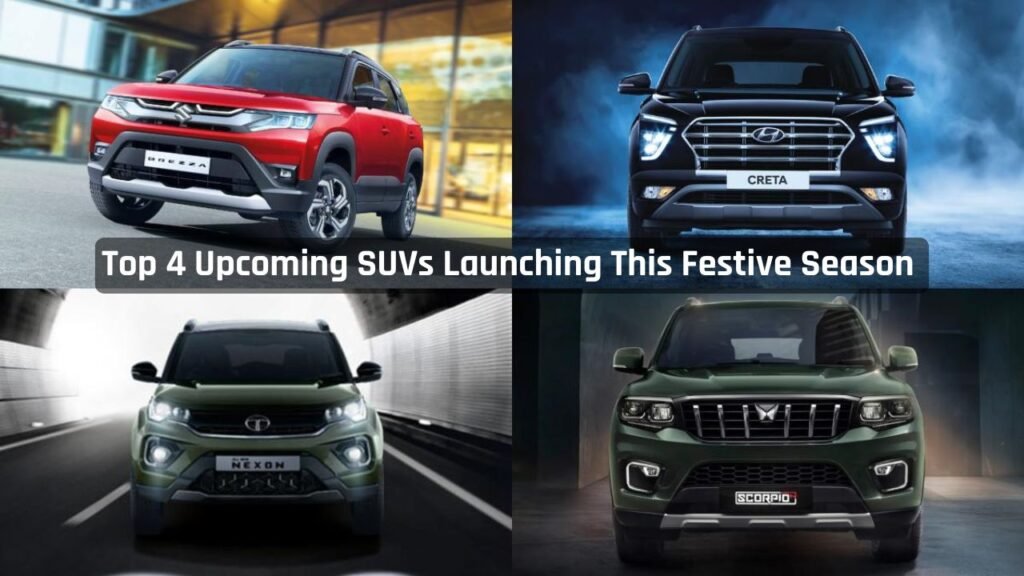 Top 4 Upcoming SUVs from Maruti, Tata, Hyundai, and Mahindra Launching This Festive Season – Full Details Inside